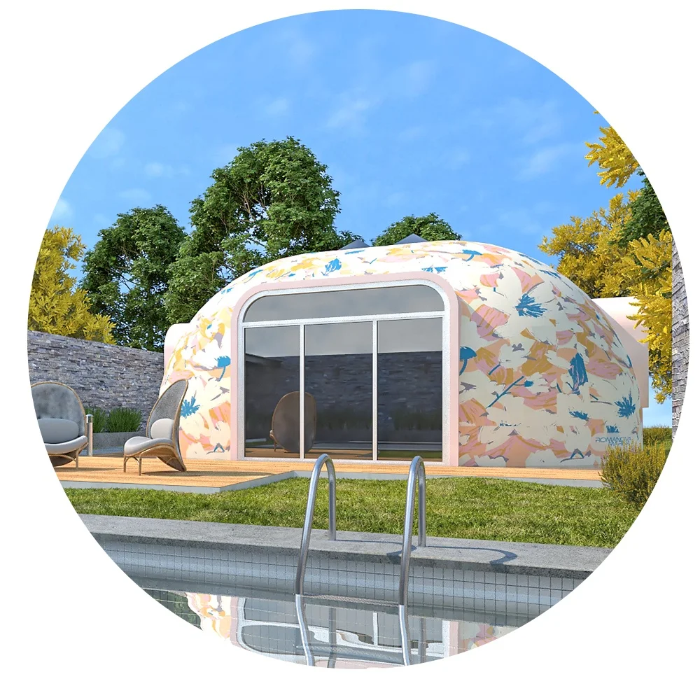 Curved French Window for New Building Star Dome Tourism HomeStay Functional Room with Green House Supply