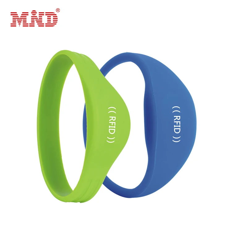 RFID NFC Bracelet Waterproof 13.56MHZ NFC NTAG213 Rubber Silicone Wristband