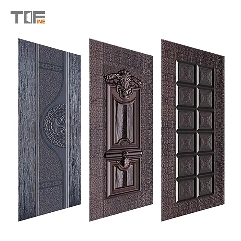 American Steel Doors Panel Security Metal Interior Swing Knock-down Frame 6 Panel Steel Panel Door