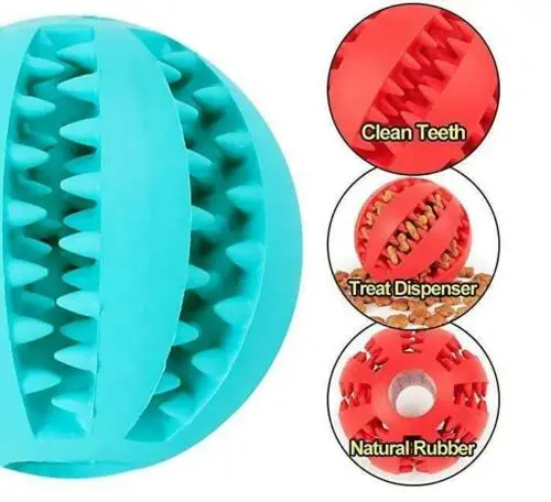 Мяч для домашних животных, мяч для собак, прочная резиновая жевательная игрушка для прорезывания зубов, игрушка для чистого щенка, купите 2, получите 4