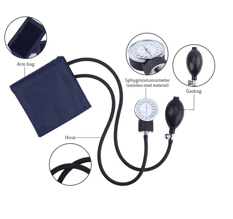 Manual BP monitor Sphygmomanometer with Single Head Stethoscope Tensiometer