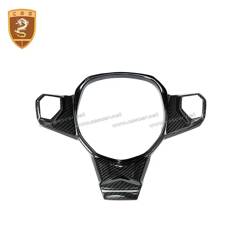 Luxury Glossy Black Carbon Fiber Lp700 Car Steering Wheel Cover Sets For Lamborghini Aventador