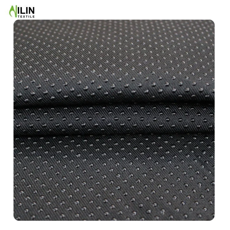 100% polyester silicone rubber anti skid gabardine fabric for cushion