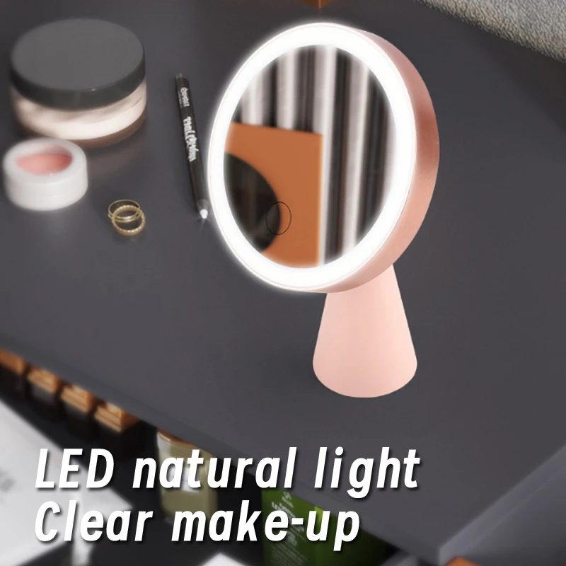 Mushroom Desktop Lamp Touch Screen USB Touch Three Color Makeup Led Mirror