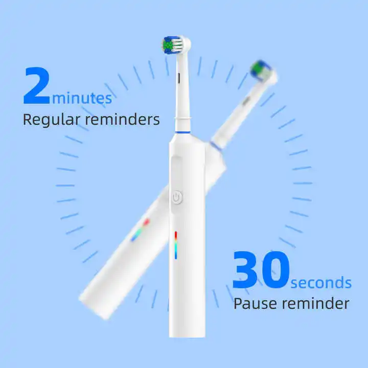 Rotating Electric Toothbrush IPX7 USB Swivel Head Oral Care Sonic Electric Toothbrush With Reciprocating Round Brush Head