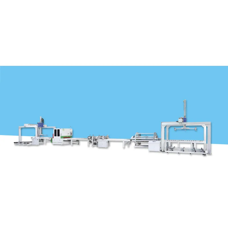 Easy Operate Woodworking Automatic Trimming Edge Banding Machine Laminating Trimming Production Line For Door Cabinet Trimming