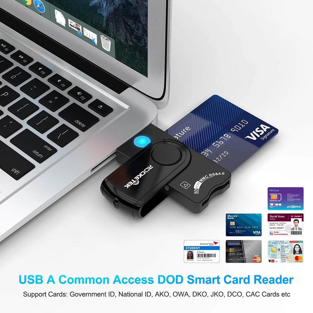 New 2021 credit card skimmer usb 3.0  CR301 3.0 IC card reader light and portable desigh