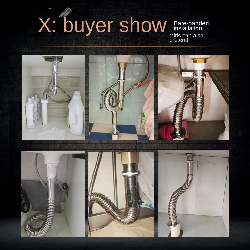 Wholesale Anti-odor Drain Pipe For Kitchen Sink And Bathroom Washbasin Wave Tube