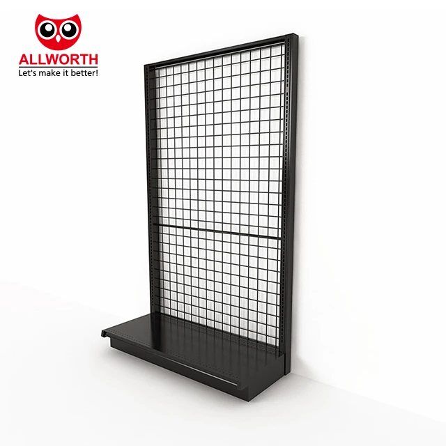 Store Shopping Mall Wire Organizer Mesh with Convex Back Panel Wire Shelf