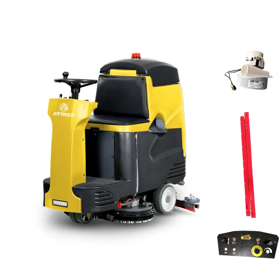 industrial floor cleaning scrubber ride on floor scrubber machine with good price