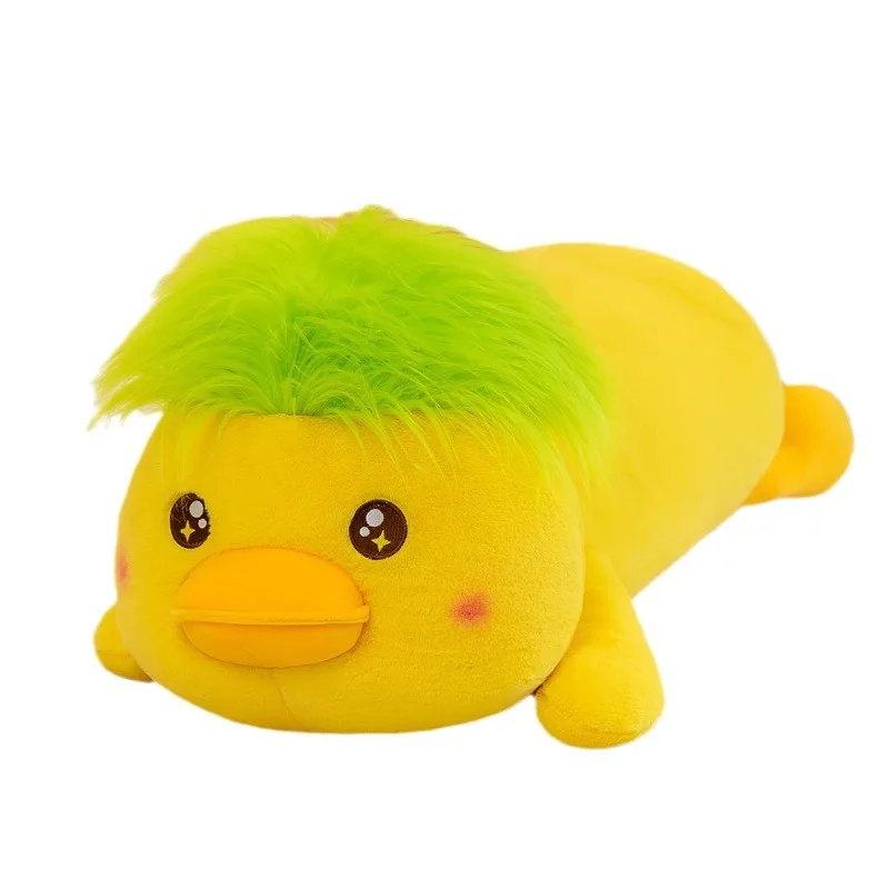 2024 Custom plush toy handsome Green Hair Idol Duck Soft Stuffed animal toys Plush pillows cushions kids toy wholesale gifts