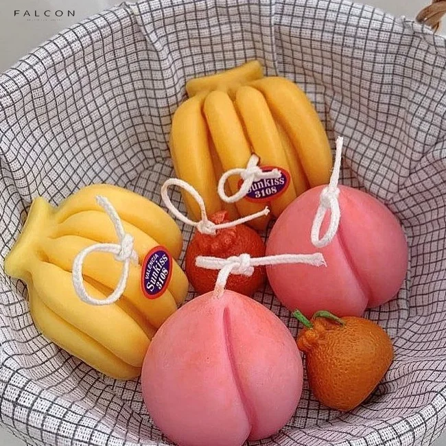 Beautiful Art Candle Lemon Orange Cherry Banana Shaped Mini Scented Candles