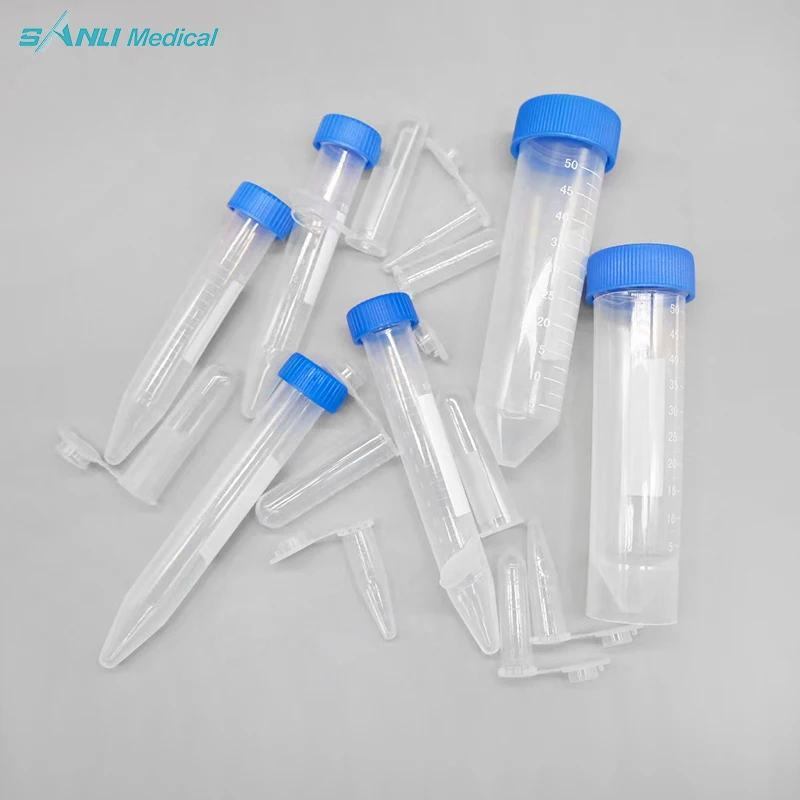 15ml 50ml Disposable Round Graduated Plastic Conical Bottom Centrifuge Tubes with Screw Cap