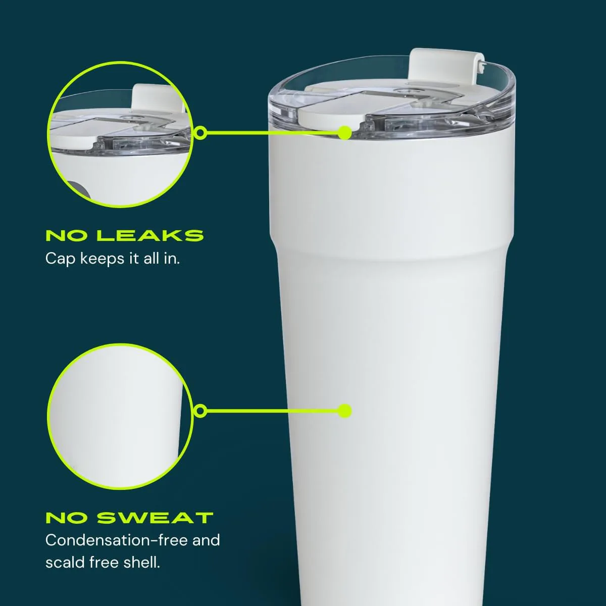 Large Capacity 304 Stainless Steel Insulated Coffee Cup Hot & Cold Dual Drink Portable with Straw Customizable Travel Gift Cup