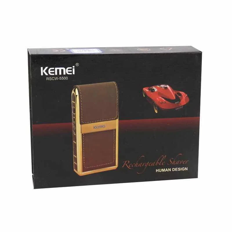 Kemei Km-5500 перезаряжаемая аккумуляторная электробритва для мужчин с двойным лезвием возвратно-поступательным движением бороды бритва уход за лицом