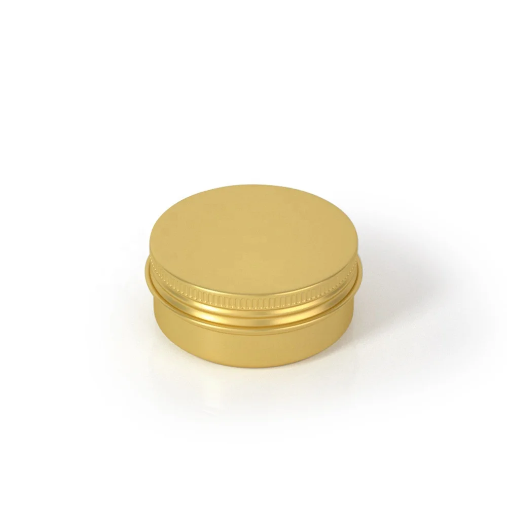 15ml 0.5Oz silver lip balm Aluminum tin cans cosmetic jars refillable container with screw lid