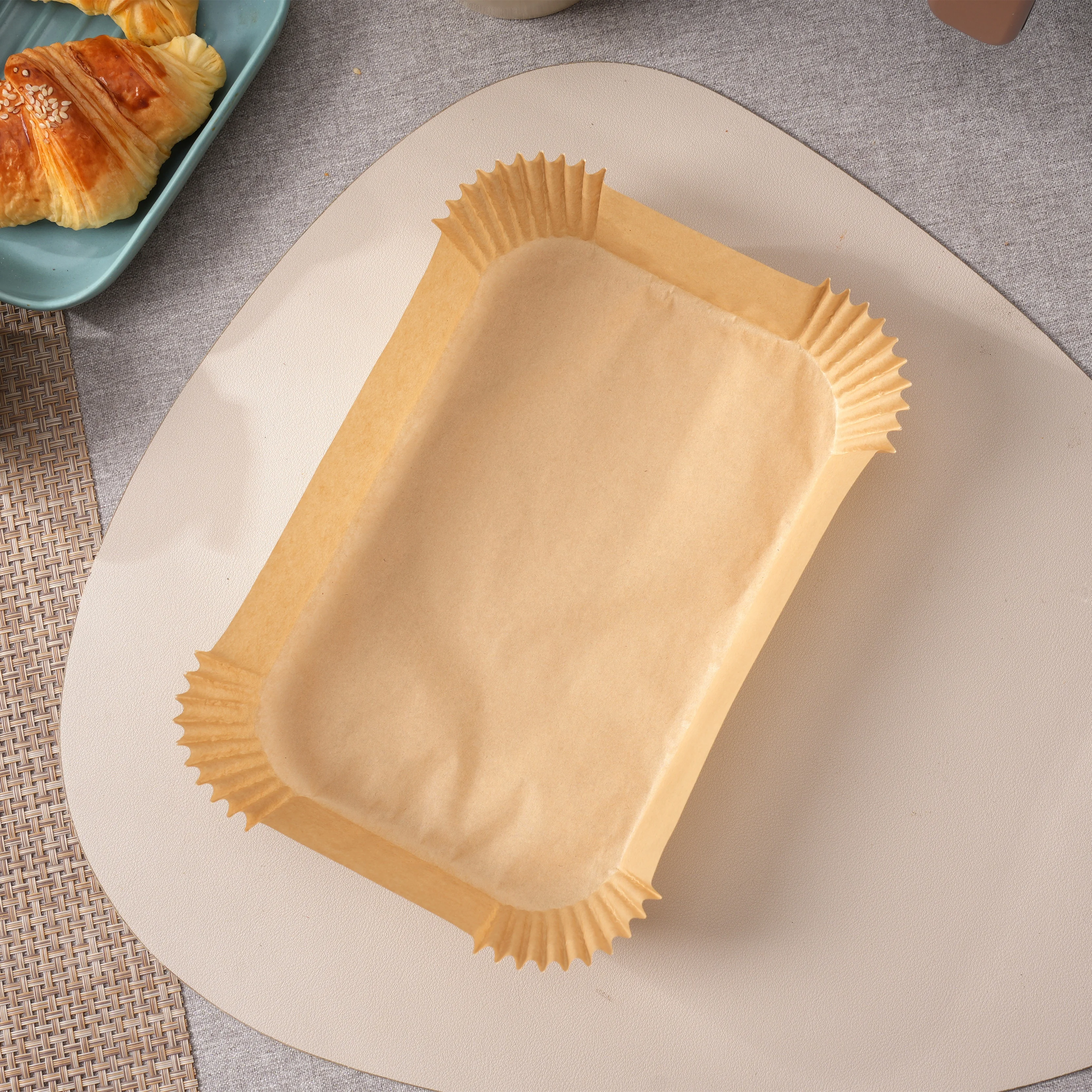 Hot Sale Rectangular Air fryer disposable paper liner waterproof and oil proof food grade parchment paper