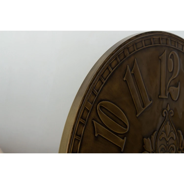 Retro Antique  Home Decorative   Numbers Wall Clock Brass Vintage Clock