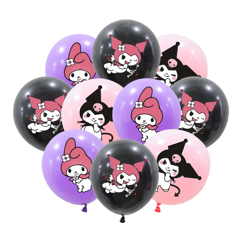 DJTSN Wholesale Cute Kuromi My Melody Series Latex Balloon Cartoon Character Toys Kids Girl Party Decoration