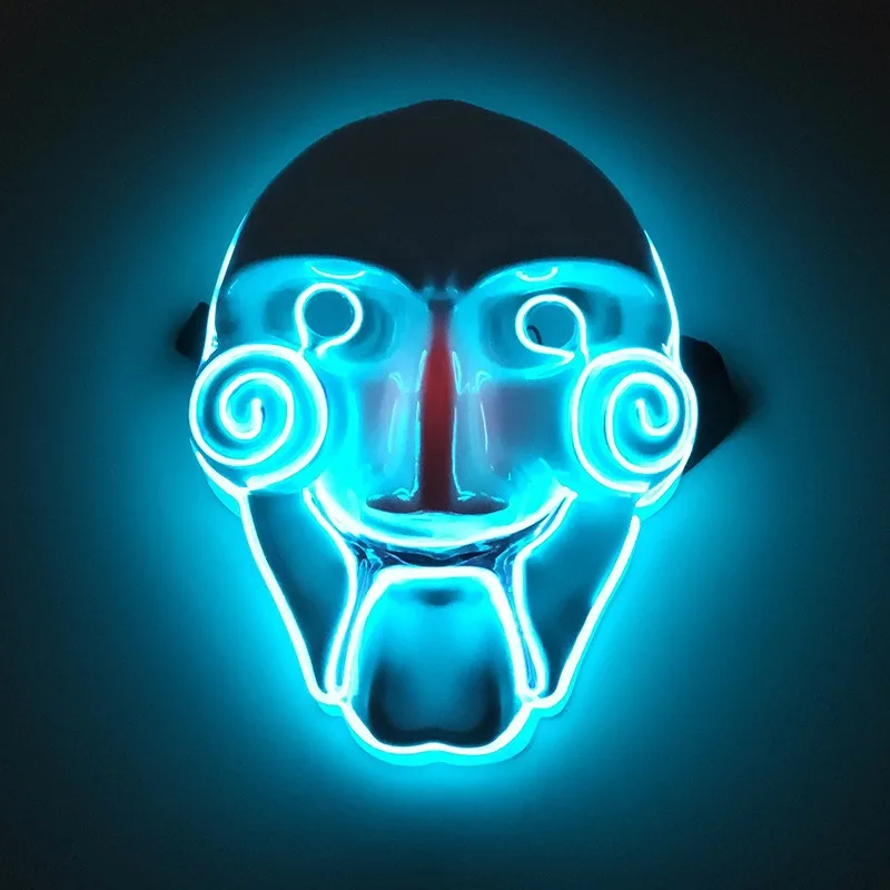 Glowing Skeleton Party Masquerade Mask for Halloween Cosplay Carnival Party Gothic Style Luminous Mask for Ball Costume