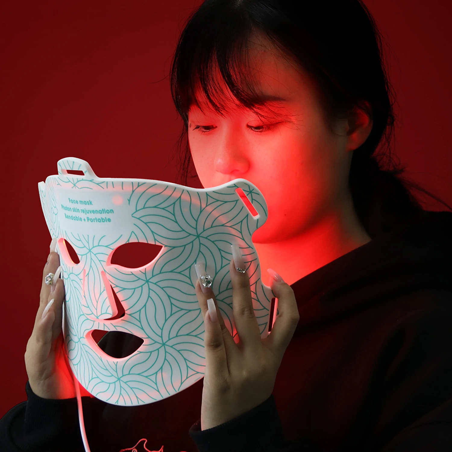 2024 Sunsred new design infrared 850nm led facial mask 660nm led face light therapy mask
