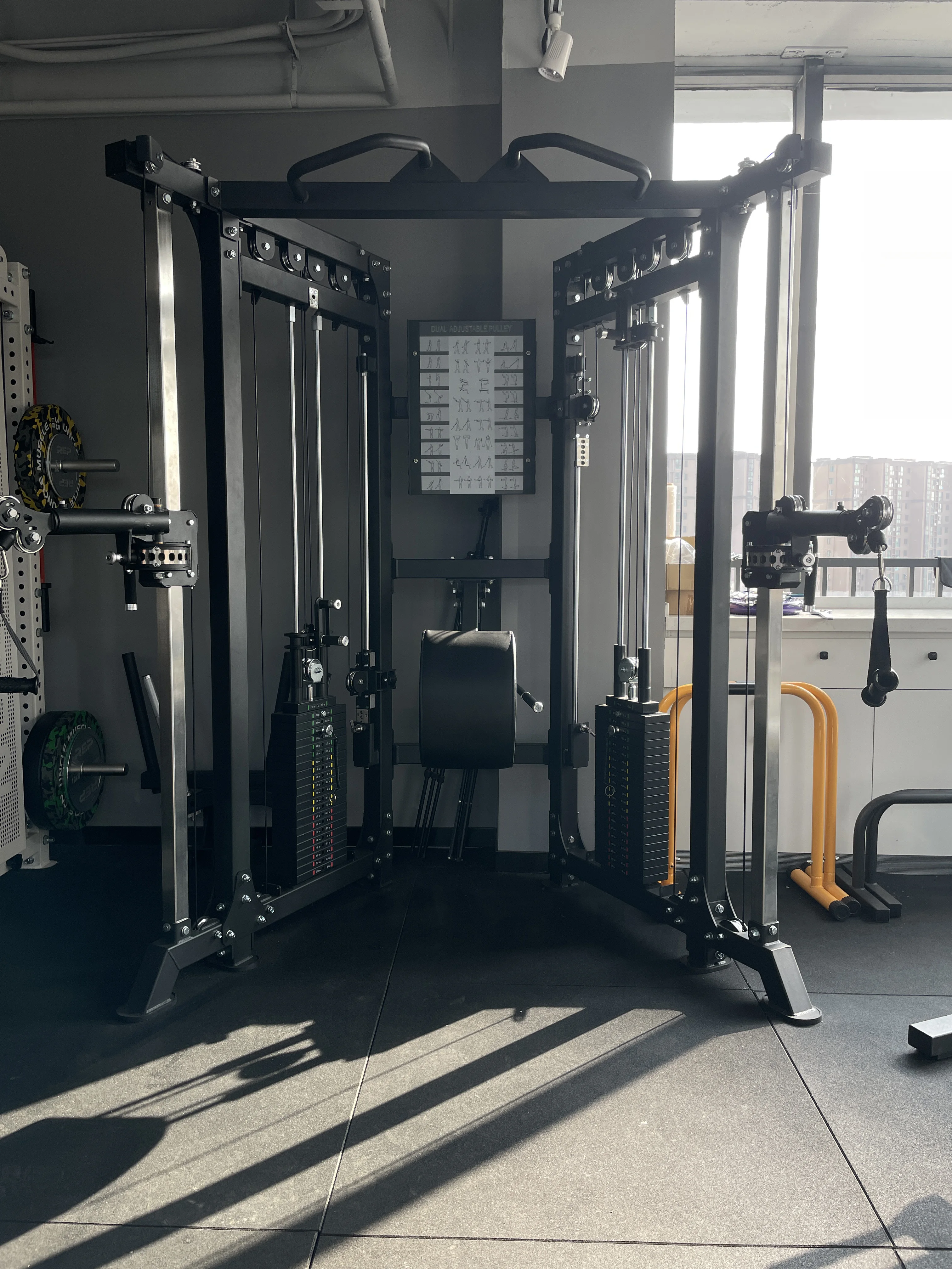 Commercial Fitness Equipment Sports Exercise Cable Crossover Gym Multi Functional Trainer Machine