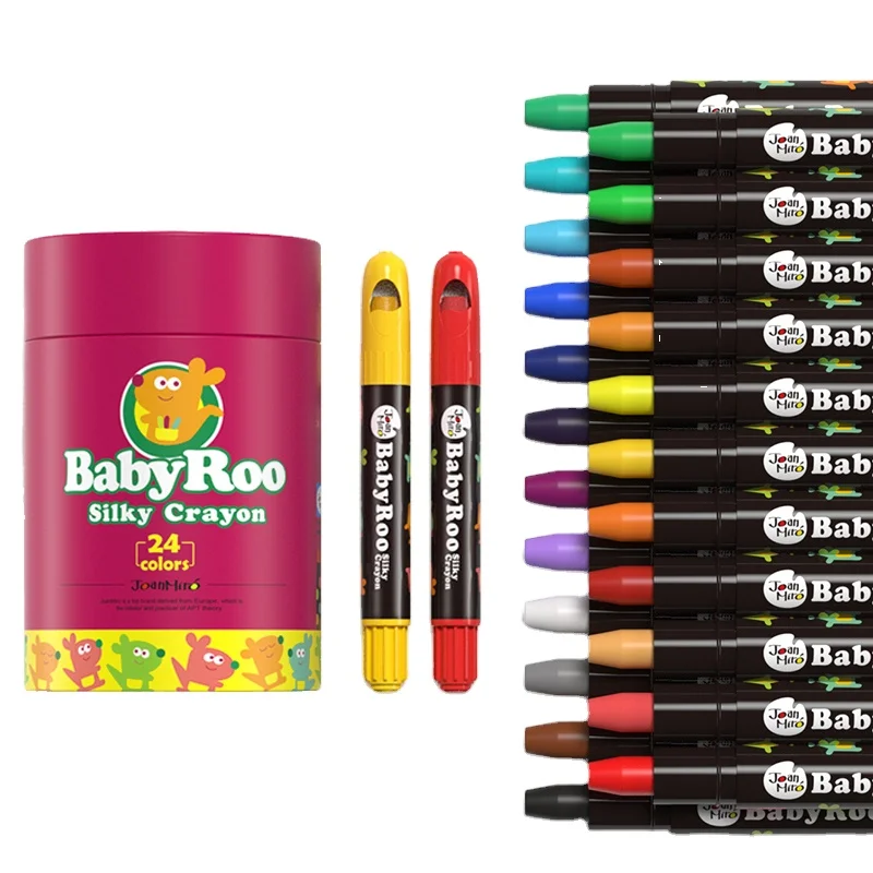 High Quality Non-toxic Washable Crayon Drawing Toys 24 Colors Safety Painting Art for school