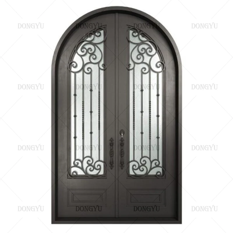 Australia victorian push fingerprint door entry security safe wrought iron door for hotel building