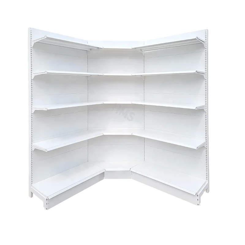 HMS supermarket round end shelf for double side rack