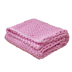 Custom woven knitted chunky knit weighted blanket