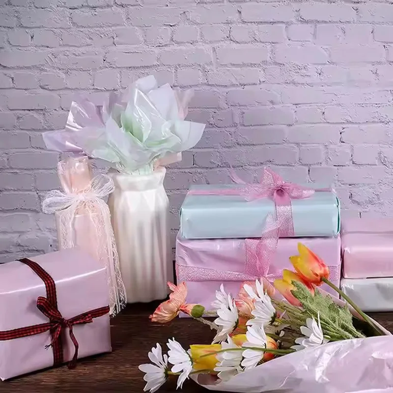 Waterproof Uncoated Pearl Tissue Paper for Print Round Flower Bouquet Inner Lining Packaging Floral Wrapping Paper