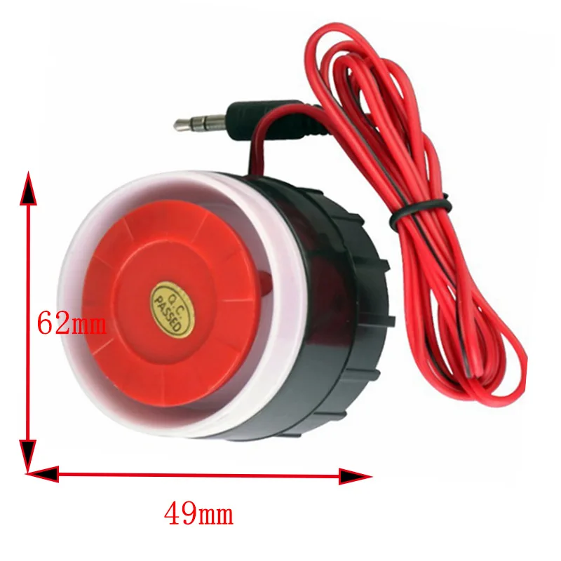 Высококачественная красная/белая Проводная охранная сигнализация DC12V Smart Mini Siren