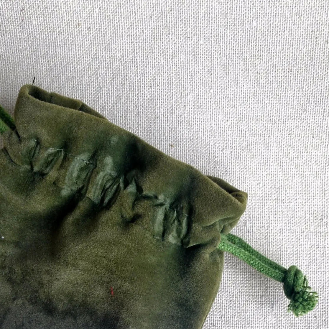 Custom dark green with drawstring jewellery soft velvet gift/jewellery bag high quality velvet bag