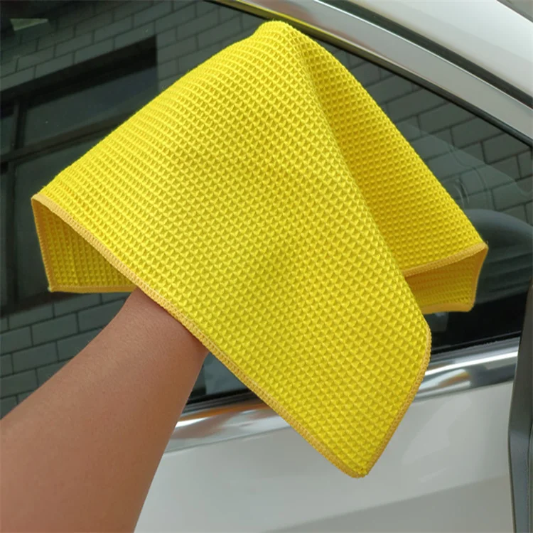 Microfiber Waffle Weave Car Drying Washing Cloth Window Cleaning Free Scratch 40x40 300gsm 400gsm Microfibre Detailing Towel