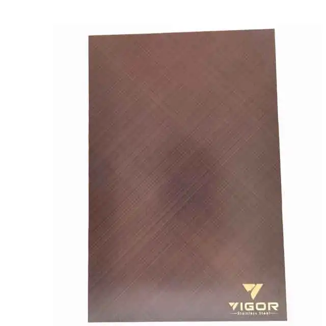 
Inox 1mm Antique colored Stainless Steel Sheet 304 Cross Hairline Stainless Steel 4*8 Sheet Metals 