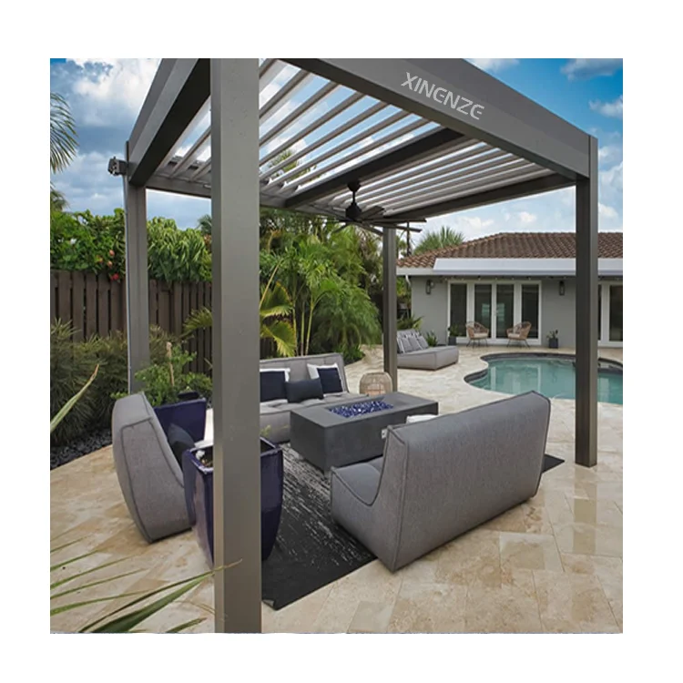 Modern Factory Direct Sunshade Movable Garden Patio Poly carbonate Covers Aluminum Awning