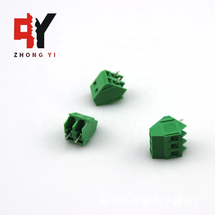 2022 new 2 pin 3 pin HQ103 5.0mm pitch electric screw type pcb terminal block connector