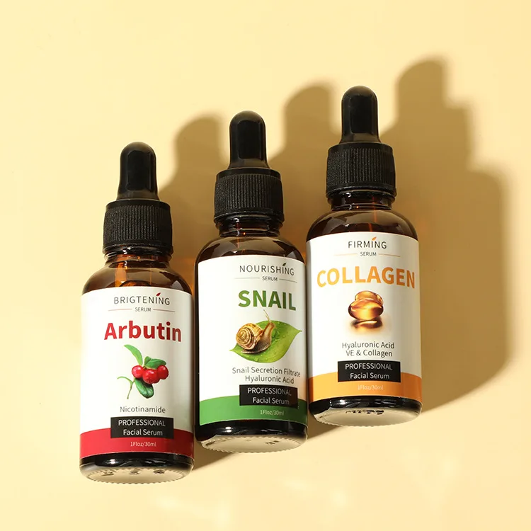 Private Label Skin Care Serum Vitamin E OEM Organic 20% Hyaluronic Acid Anti Aging Brightening Wrinkle Face Vitamin C Serum