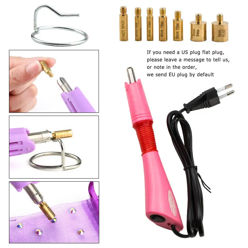 Cheap Factory Directly Sale Fast Heating Press Hot Fix Rhinestone Applicator Accessories Kit for Wedding Dress Shoes Crystal DIY