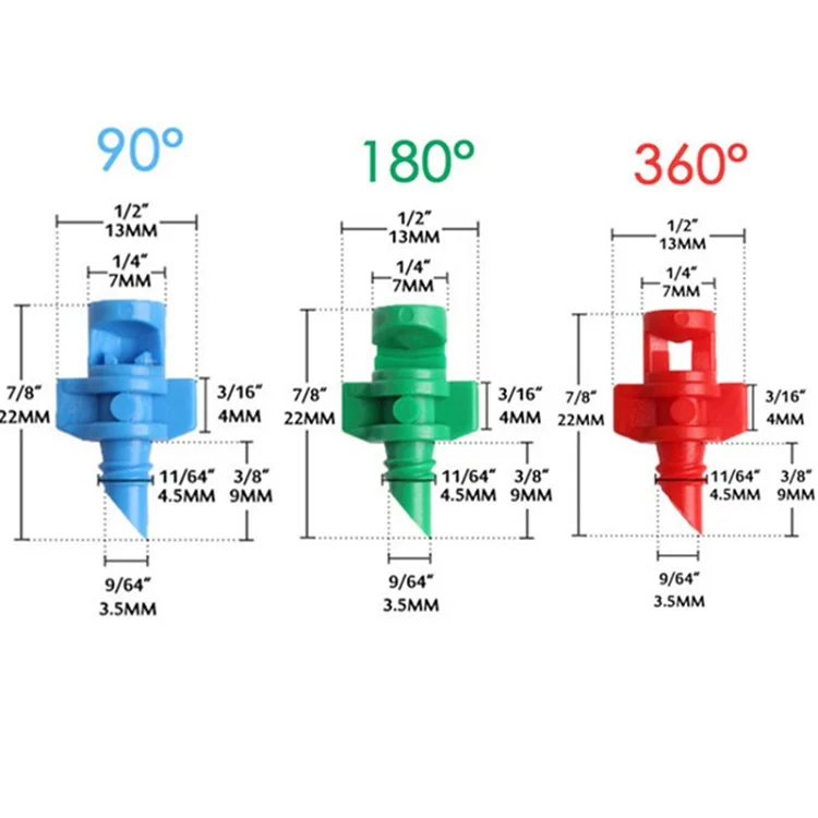 Plastic Micro-Spray Drip Irrigation System 90/180/360