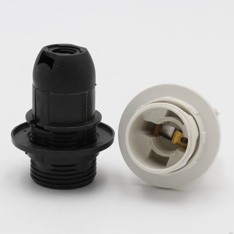 Bulb Holder Small Screw E14 SES Black / White Plastic Lamp holder For Table Lamp