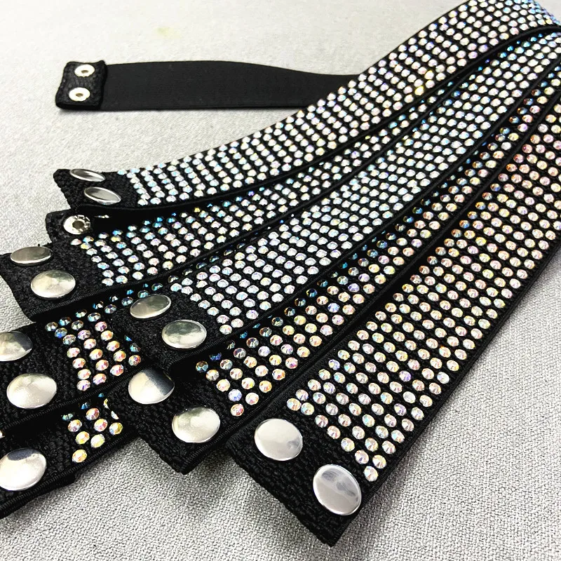 Lady Fashion Special Shell Handmade Decorative Accessories Beaded Women Latin Rhinestone Belt