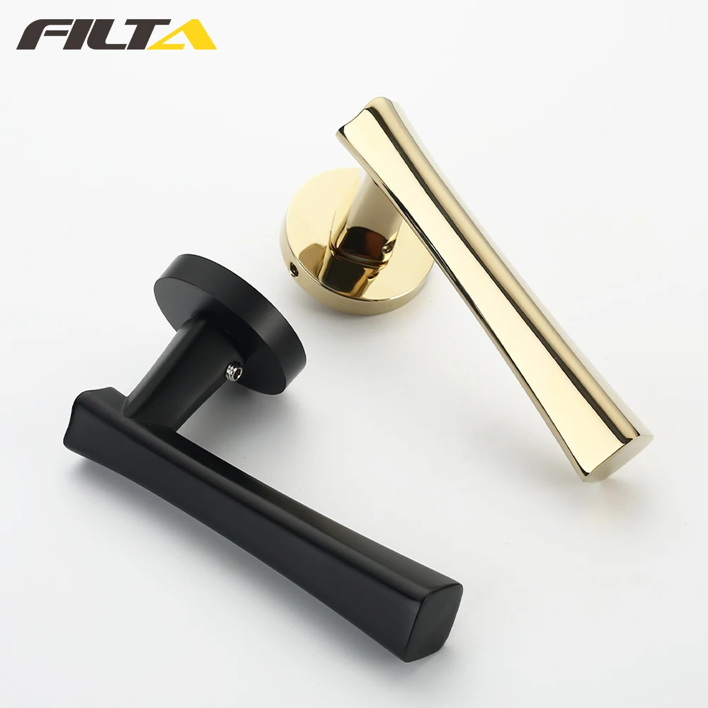 High-Quality Matte Black Lever Door Handle Design for Interior Doors Door Locks Handle
