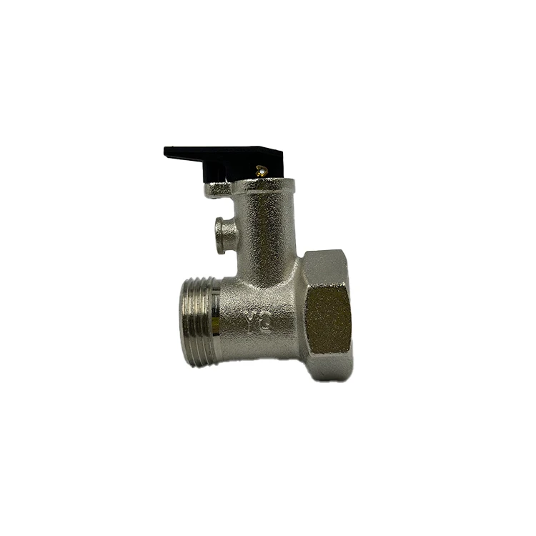 Reliable Safety Solar Heating Systems Adjustable Pressure Settings Nickel-Plated Brass Construction Safety Pressure Relief Valve