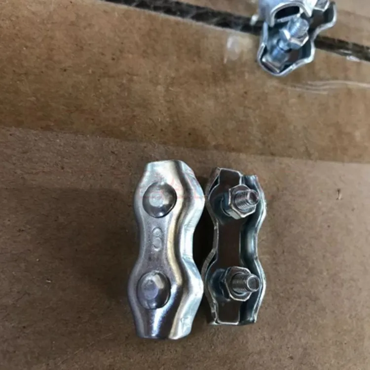 50PCS/30PCS M2 M3 M4 M5 M6 304 Stainless Steel Duplex Clips Stainless Steel Wire Cable Rope Grips Clamps