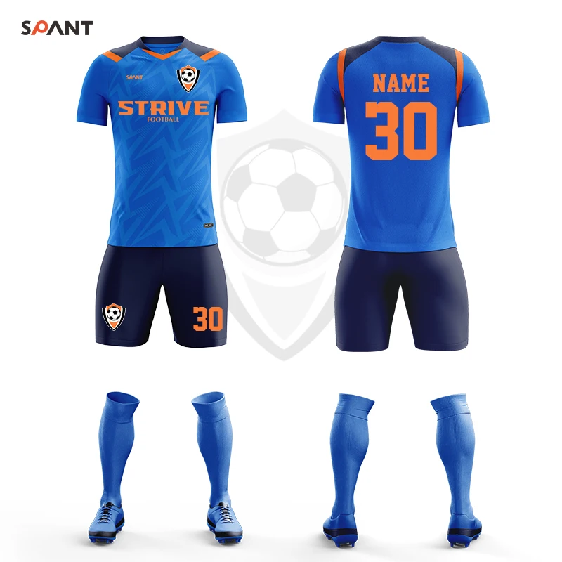 Custom Logo Football Soccer Baseball Sports Teams 3D Player Version Cut And Sew Football Jersey Football Shirts Kit Training Set