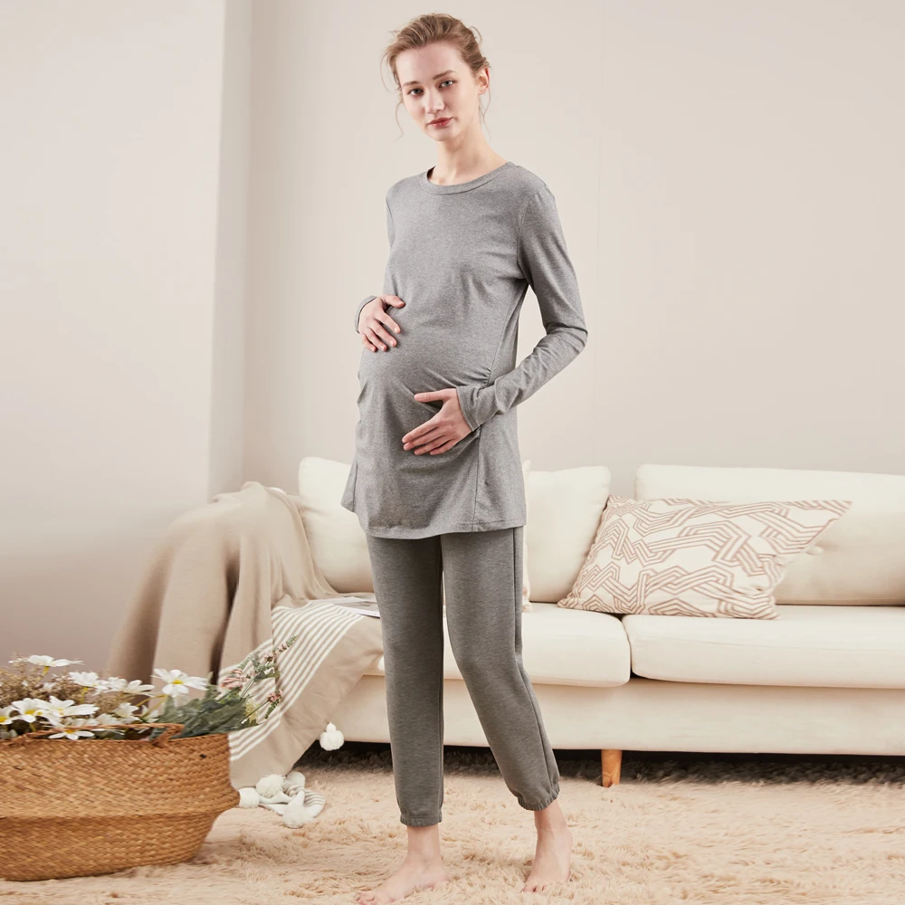 
L91 maternity fashion maternity wear supplier 95%cotton 5%spandex maternity wear 