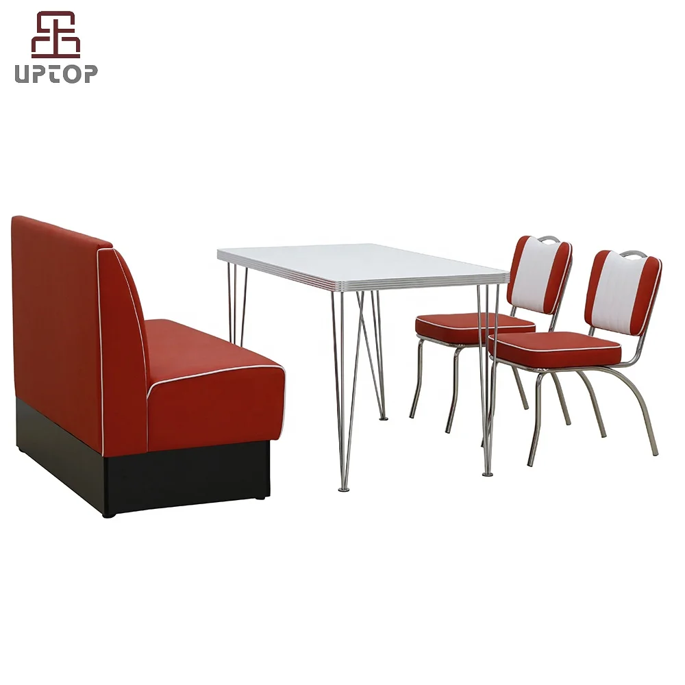 (SP-RT610) Diner Furniture American Vintage 50s Style Retro Restaurant Furniture Restaurant Table and Chair