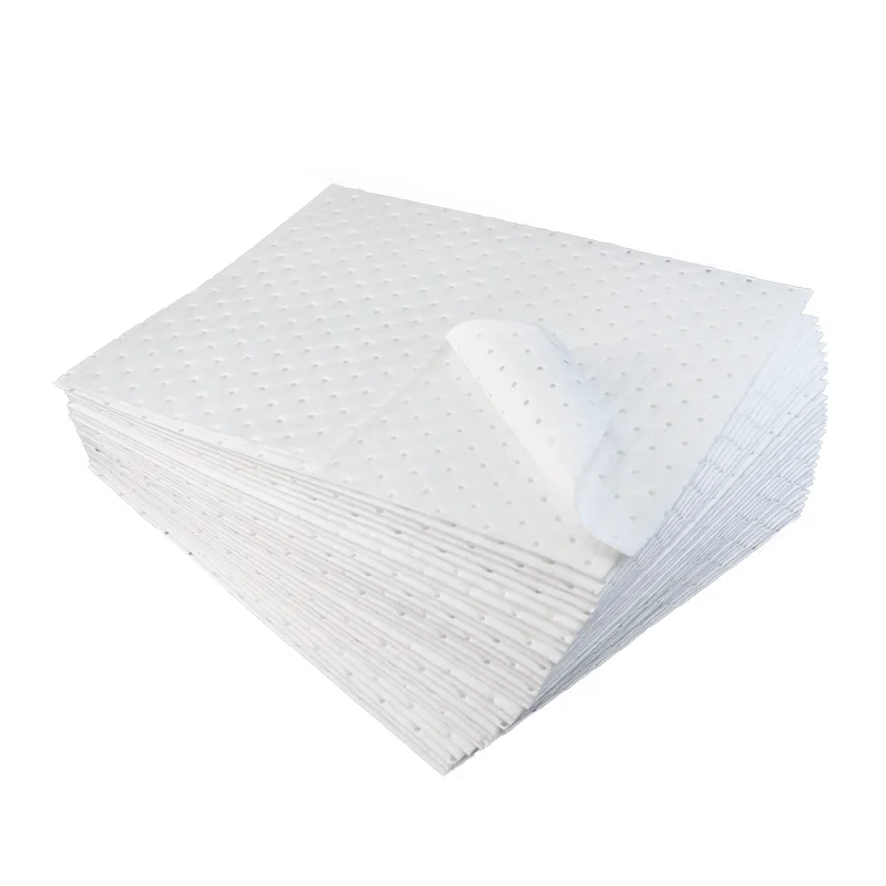 Heavy type 100% pp 2mm light weight oil absorbent pads for Fast Response