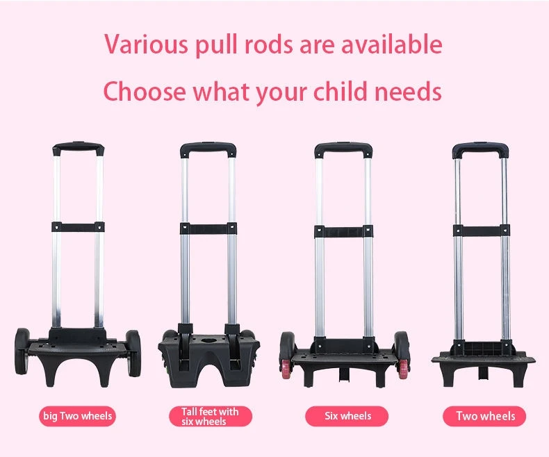 Support OEM ODM Wholesale Kindergarten Student Trolley Schoolbag Kids Large Capacity Noctilucent Shoulder Bag Children Backpack